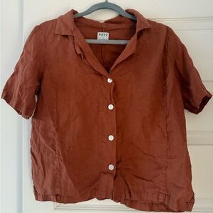 Esby Rust Button-Up Shirt vintage